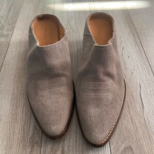 Tecovas suede backless booties size 10